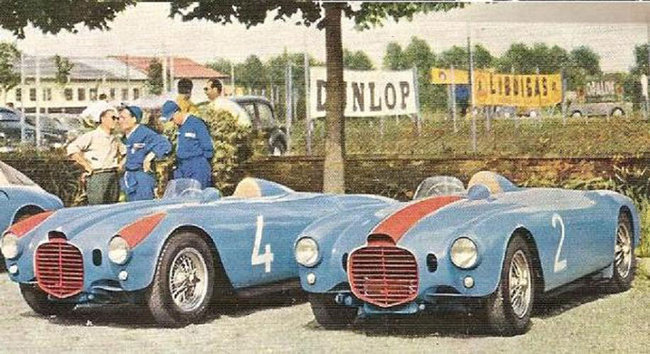 The Two Lancia D23 Cars Entered in The 1953 Monza Race